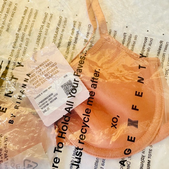 Savage X Fenty TERRACOTTA PINK SHEER X DEMI SPACER BRA - Picture 7 of 7